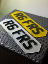 Load image into Gallery viewer, Number Plate Order Centre - 4D - 3D Gel - Printed - Import - Motorcycle - Hex - Short - Dealer re create