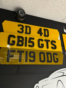 4D or 3D Number Plates (Pair) please supply reg in checkout