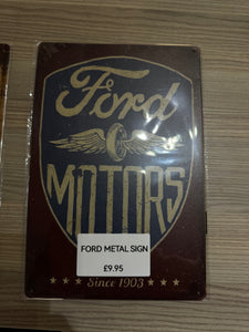 Ford motors metal sign